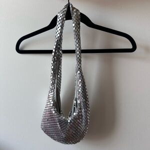 Zara Silver Chainmail Bag